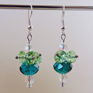 Cluster Crystal Hook Earrings